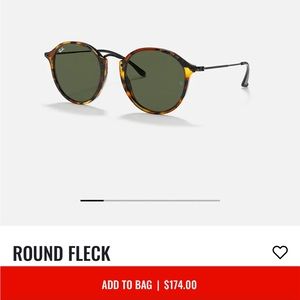 Ray-Ban Round Fleck Tortoiseshell Sunglasses